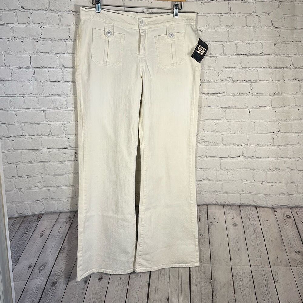 Lucky Brand Women’s Concert‎ Wide Leg Flared Jeans size 16/33 Beige